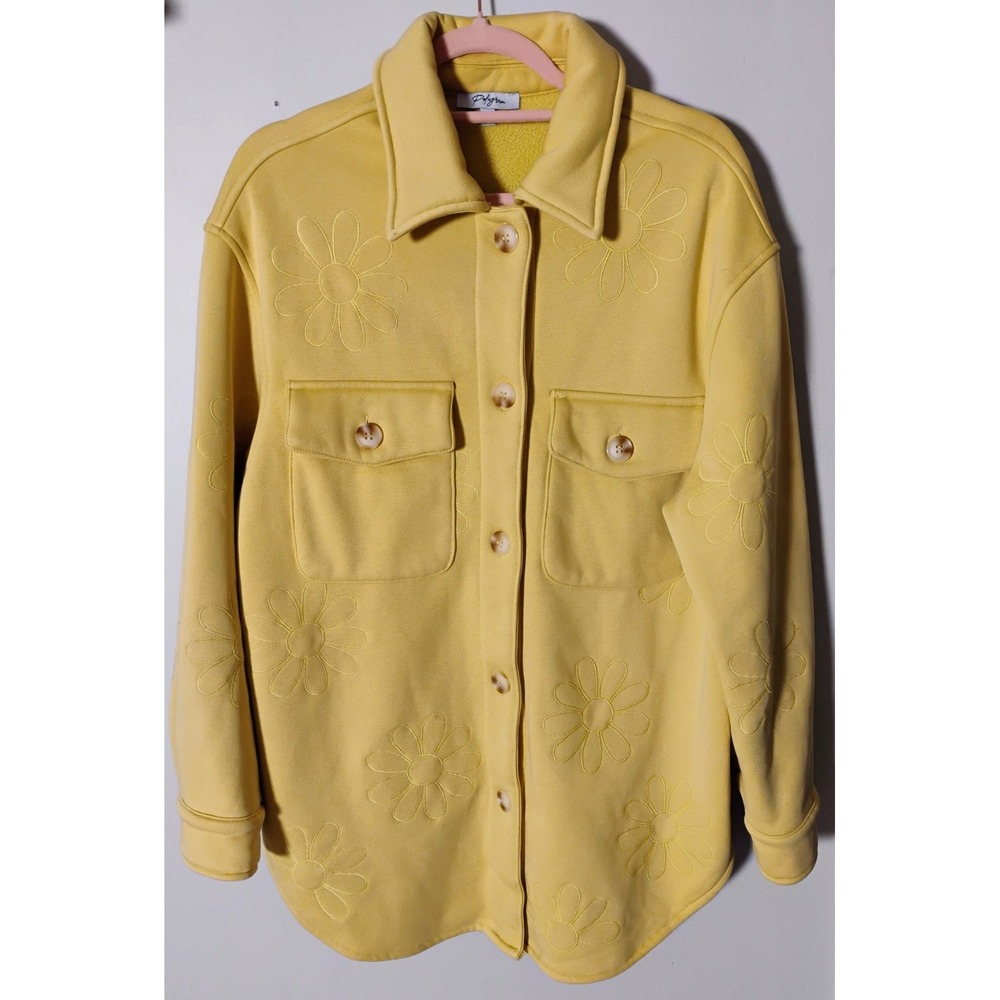 Polagram Yellow Floral Oversized Shacket‎ M